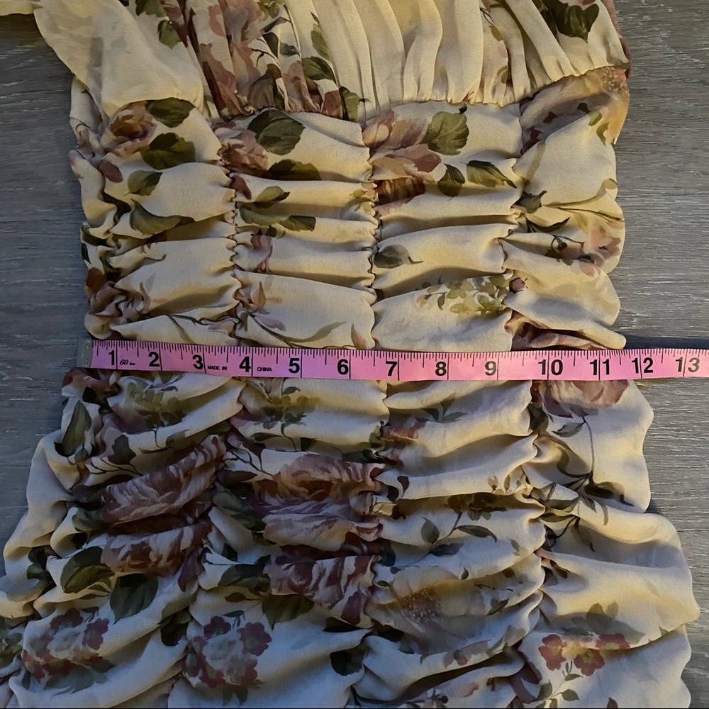 Zara Floral Print Draped Dress - Picture 15 of 16
